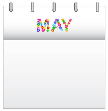Spring Flowers Calendar Mayのイラスト素材
