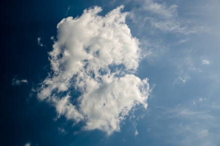 White Cumulus Clouds On A Beautiful Blue Skyの写真素材