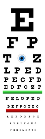 Snellen Chart Eye Testのイラスト素材