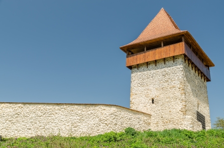 Ancient Defense Tower At Rasnov Citadel In Romaniaのeditorial素材