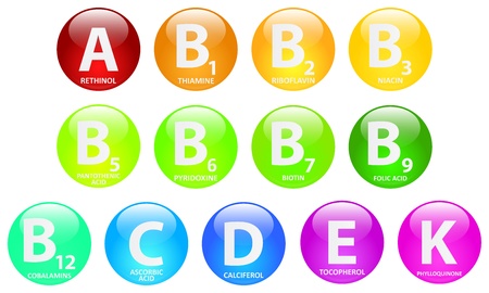 Essential Vitamins For A Healthy Lifeのイラスト素材