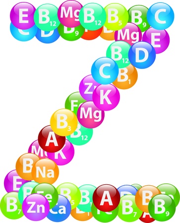 Vitamin Letter Zのイラスト素材