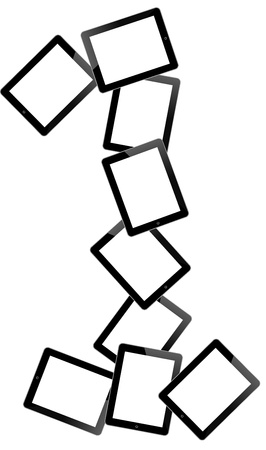 Black Business Tablet Number 1のイラスト素材