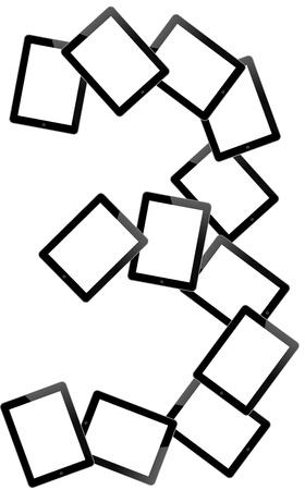 Black Business Tablet Number 3のイラスト素材