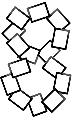 Black Business Tablet Number 8のイラスト素材