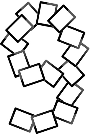 Black Business Tablet Number 9のイラスト素材