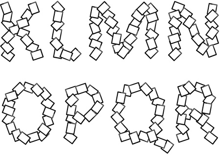 Black Business Tablet Alphabet Letters K-Rのイラスト素材