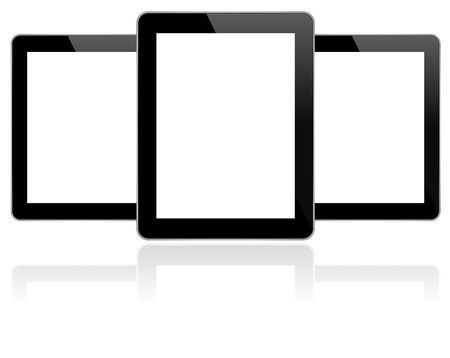 Business Tablets With Reflectionのイラスト素材