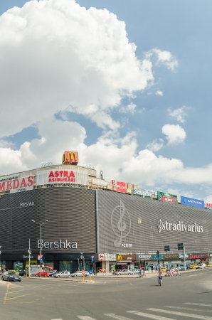 BUCHAREST, ROMANIA - JUNE 15: Unirea Shopping Center on June 15, 2013 in Bucharest, Romania. Opened in 1976 and enlarged in 1989, it was the largest department store in Communist Romania.のeditorial素材