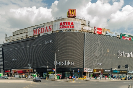 BUCHAREST, ROMANIA - JUNE 15: Unirea Shopping Center on June 15, 2013 in Bucharest, Romania. Opened in 1976 and enlarged in 1989, it was the largest department store in Communist Romania.のeditorial素材