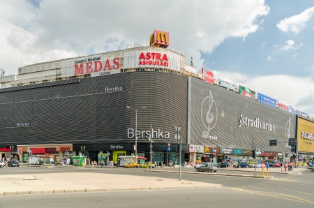 BUCHAREST, ROMANIA - JUNE 15: Unirea Shopping Center on June 15, 2013 in Bucharest, Romania. Opened in 1976 and enlarged in 1989, it was the largest department store in Communist Romania.のeditorial素材