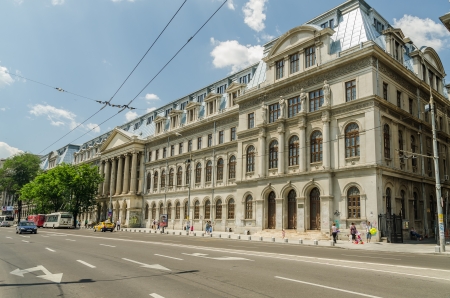 BUCHAREST, ROMANIA - JUNE 16: The University of Bucharest on June 16, 2013 in Bucharest, Romania. It is a university founded in 1864 and in 2012 it was included in top 700 universities of the world.のeditorial素材