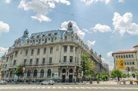 BUCHAREST, ROMANIA - JUNE 16: The University of Bucharest on June 16, 2013 in Bucharest, Romania. It is a university founded in 1864 and in 2012 it was included in top 700 universities of the world.のeditorial素材