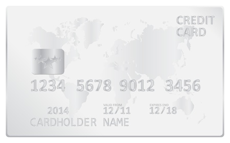 Silver Credit Cardのイラスト素材
