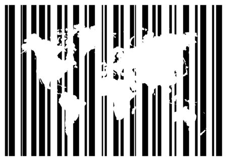 Shopping Bar Code With World Mapのイラスト素材