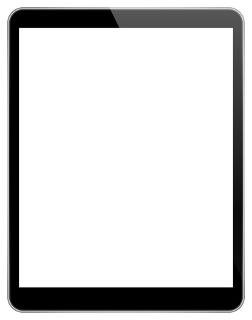 Black Tablet Pc With Blank Screen Isolatedのイラスト素材