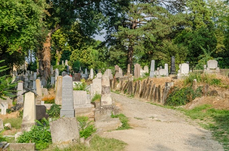 Old Evangelical Cemetery In Sighisoara, Romania のeditorial素材