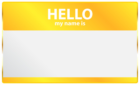 Hello My Name Is Tag Label のイラスト素材