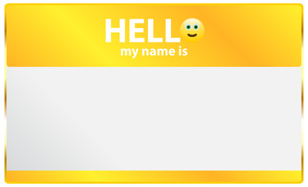 Hello My Name Is Tag Label のイラスト素材