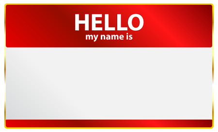 Hello My Name Is Cardのイラスト素材