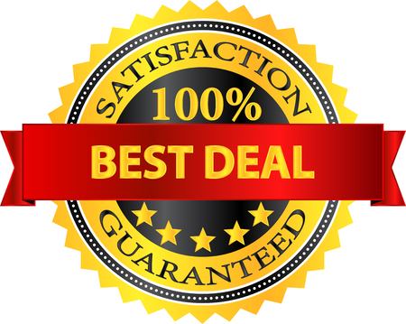 Best Deal Satisfaction Guaranteed Badgeのイラスト素材