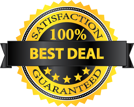 Best Deal Satisfaction Guaranteed Badgeのイラスト素材