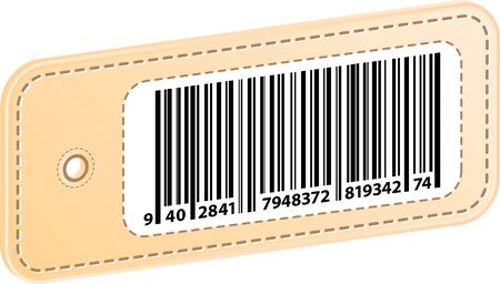 3D Price Tag With Bar Code Labelのイラスト素材