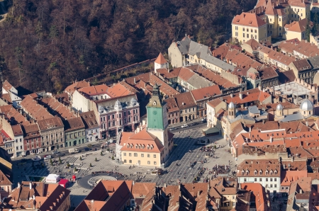 BRASOV, ROMANIA - NOVEMBER 02  Council Town Square on November 02, 2013 in Brasov, Romania  It has been the place for annual markets since 1364 being visited by merchants from the country and abroad のeditorial素材