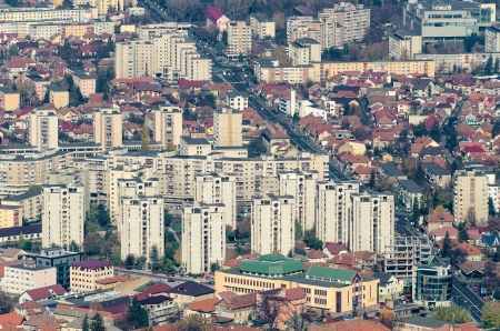 BRASOV, ROMANIA - NOVEMBER 02  Communist Apartments on November 02, 2013 in Brasov, Romania  After 1960 the communist blocks trend was immediately followed by all communist countries in Eastern Europeのeditorial素材