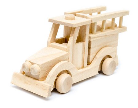Firetruck Wooden Toyの写真素材