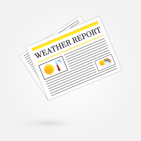 Weather Report Newspaper Headline Front Pageのイラスト素材