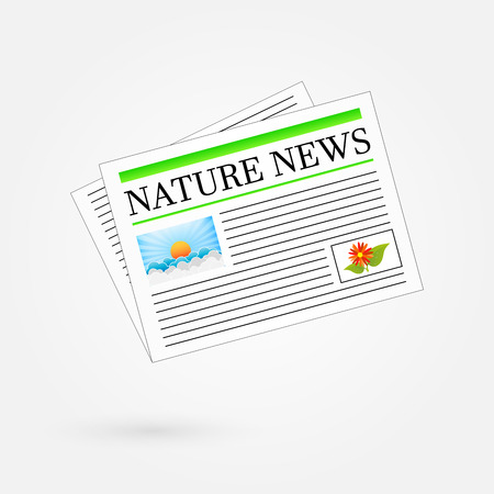 Nature News Newspaper Headlineのイラスト素材
