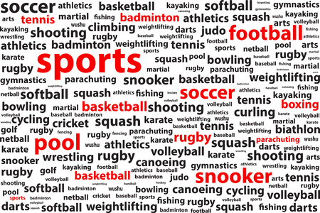 Sports Categories Word Cloudのイラスト素材