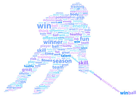 Hockey Player Sports Word Cloudのイラスト素材