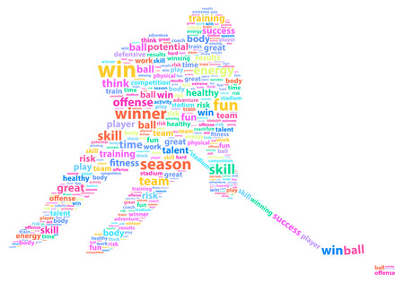 Hockey Player Sports Word Cloudのイラスト素材