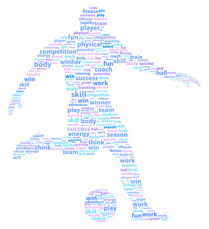 Soccer Football Player Sports Word Cloudのイラスト素材