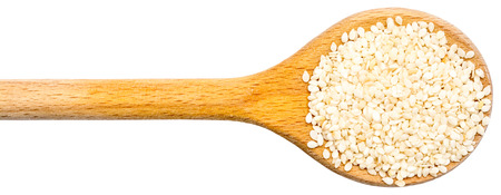 Wooden Spoon With Sesame Seedsの写真素材