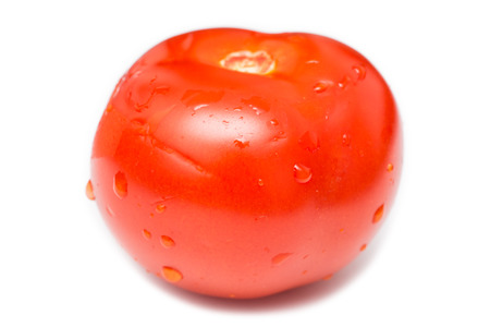 Red Tomato On White Backgroundの写真素材