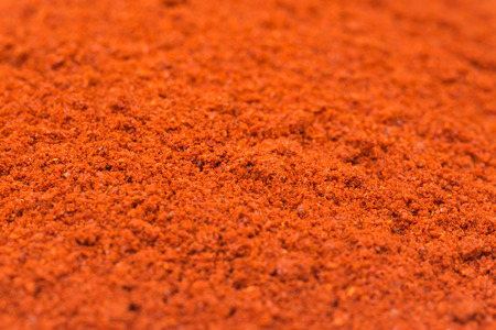 Kashmiri Chili Powder Pile Closeup Detailsの写真素材