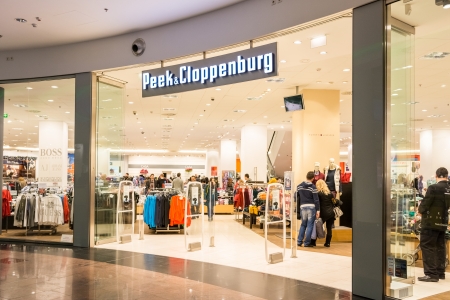 BUCHAREST, ROMANIA - DECEMBER 29  Peek   Cloppenburg Store on December 29, 2013 in Bucharest, Romania  It is an international chain of fashion department stores founded in 1900 のeditorial素材
