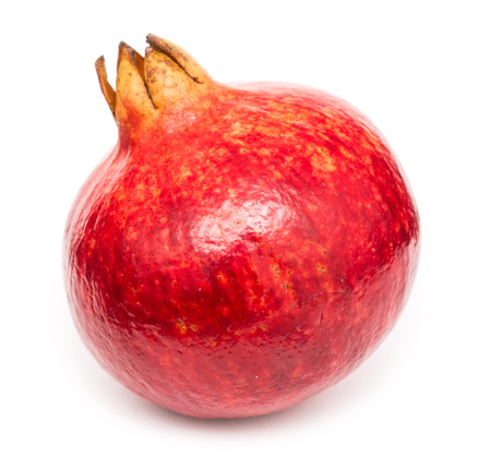 Fresh Ripe Pomegranate On White Backgroundの写真素材