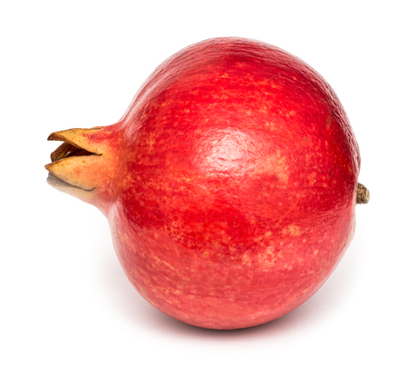Fresh Ripe Pomegranate On White Backgroundの写真素材