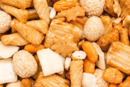 Japanese Mix With Biscuits And Glazed Peanutsの写真素材