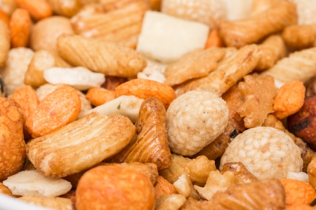 Japanese Mix With Biscuits And Glazed Peanutsの写真素材