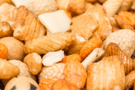 Japanese Mix With Biscuits And Glazed Peanutsの写真素材