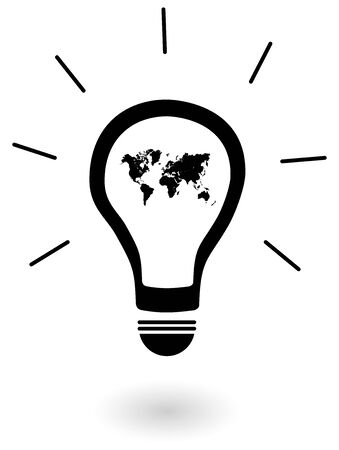 World Best Idea Concept Vector Illustrationのイラスト素材