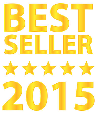 Best Seller Five Stars Golden Award 2015のイラスト素材