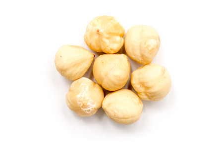 Hazelnuts Fruits Isolated On White Backgroundの写真素材