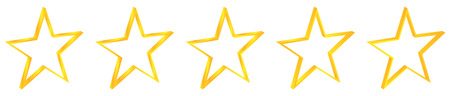 Five Gold Stars Ratingのイラスト素材