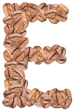 Coffee Alphabet Letter Eの写真素材